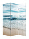 Screens Outdoor Screen - 48" x 1" x 72" Multicolor, Canvas, Surf's Up - 3 Panel Screen HomeRoots