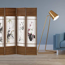 Screens Outdoor Screen - 68" x 1" x 70" Traditional Brown, Shoji And Wood - Screen HomeRoots