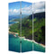 Screens Patio Privacy Screen - 1" x 48" x 72" Multi-Color, Wood, Canvas, Palm/Tropical - Screen HomeRoots