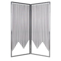 Screens Patio Privacy Screen - 1" x 55" x 84" Silver, Metal - Screen HomeRoots