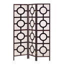 Screens Patio Privacy Screen - 51" x 1" x 70" Brown, Wood, Jute Inlay - 3 Panel Screen HomeRoots