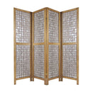 Screens Patio Privacy Screen - 84" x 1.5" x 84" Clear, Capiz Shell - Screen HomeRoots