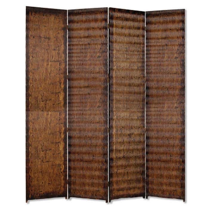 Screens Patio Screen - 1" x 84" x 84" Brown, Wood - Screen HomeRoots