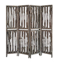 Screens Patio Screen - 84" x 3" x 84" Weathered Brown, Wood, Wrightwood - Screen HomeRoots