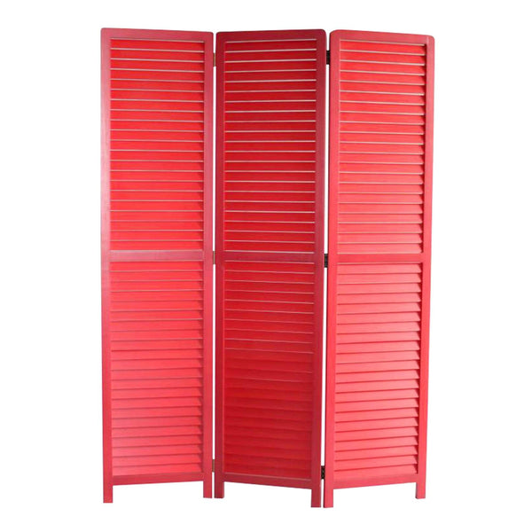 Screens Red Screen - 1" x 47" x 67" Red, Wood - Screen HomeRoots