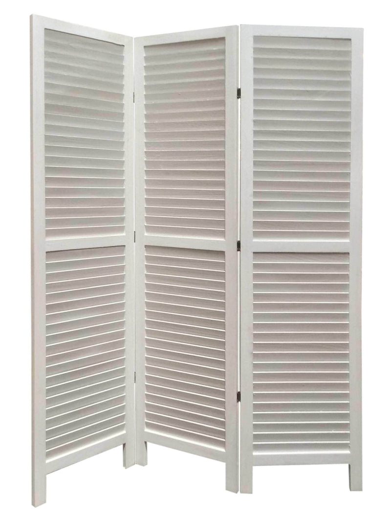 Screens White Screen - 1" x 48" x 67" White, Wood, Shutter - Screen HomeRoots