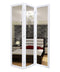 Screens White Screen - 1" x 50" x 69" White, Glass & Wood, Mirror - Screen HomeRoots