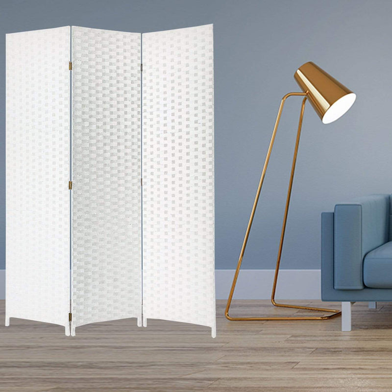 Screens White Screen - 1" x 54" x 72" White, Wood - 3 Panel Screen HomeRoots