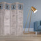 Screens White Screen - 1" x 76" x 84" White, Wood- Screen HomeRoots