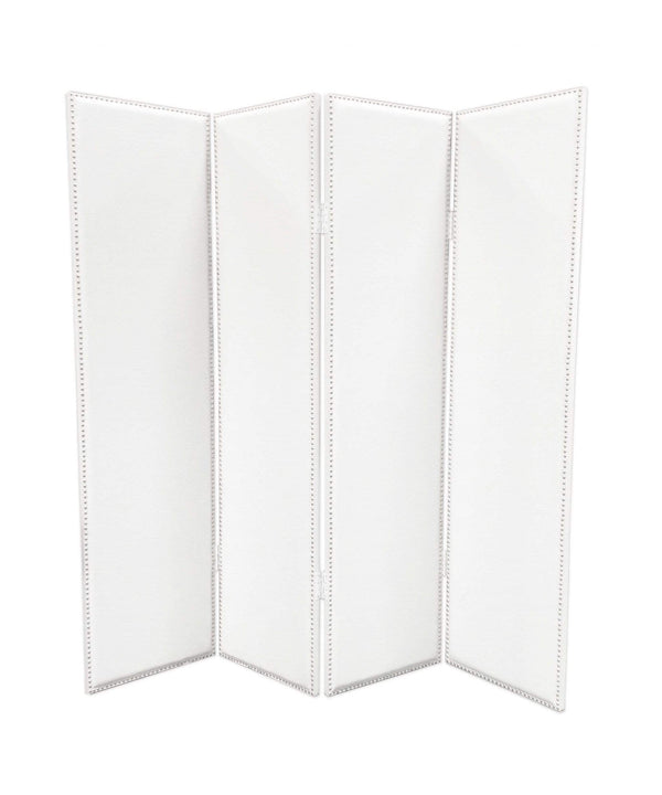 Screens White Screen - 1" x 84" x 84" White, Faux-leather - Screen HomeRoots