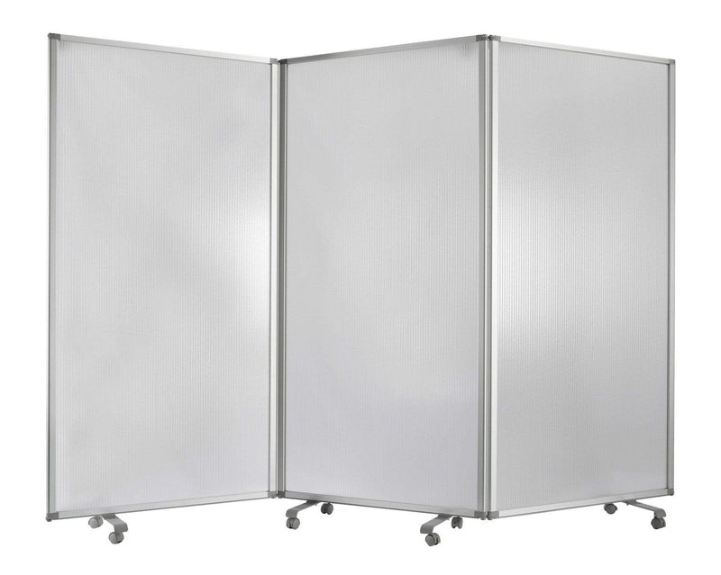 Screens White Screen - 106" x 1" x 71" White, Metal and PVC Resilient - Screen HomeRoots