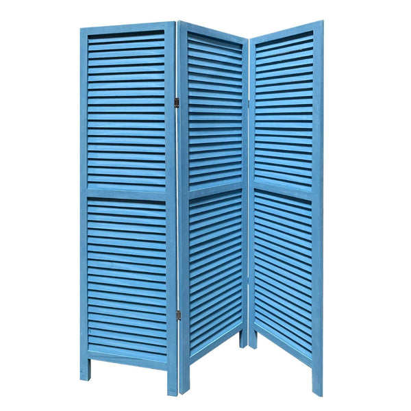 Screens Wood Screen Doors - 1" x 48" x 67" Blue, Wood, Shutter - Screen HomeRoots