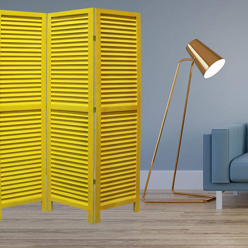 Screens Wood Screen Doors - 1" x 48" x 67" Yellow, Wood, Shutter - Screen HomeRoots