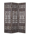 Screens Wood Screen Doors - 1" x 52" x 67" Brown, 3 Panel, Wood - Screen HomeRoots