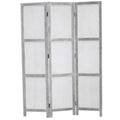 Screens Wood Screen Doors - 1" x 53" x 67" Gray, Wood Breezer, Mesh - Screen HomeRoots