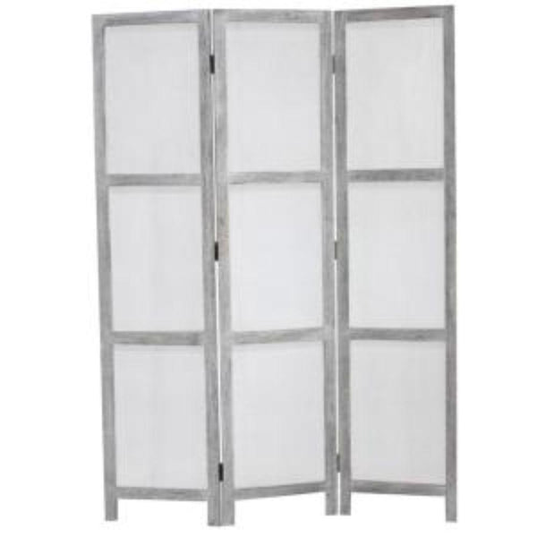 Screens Wood Screen Doors - 1" x 53" x 67" Gray, Wood Breezer, Mesh - Screen HomeRoots