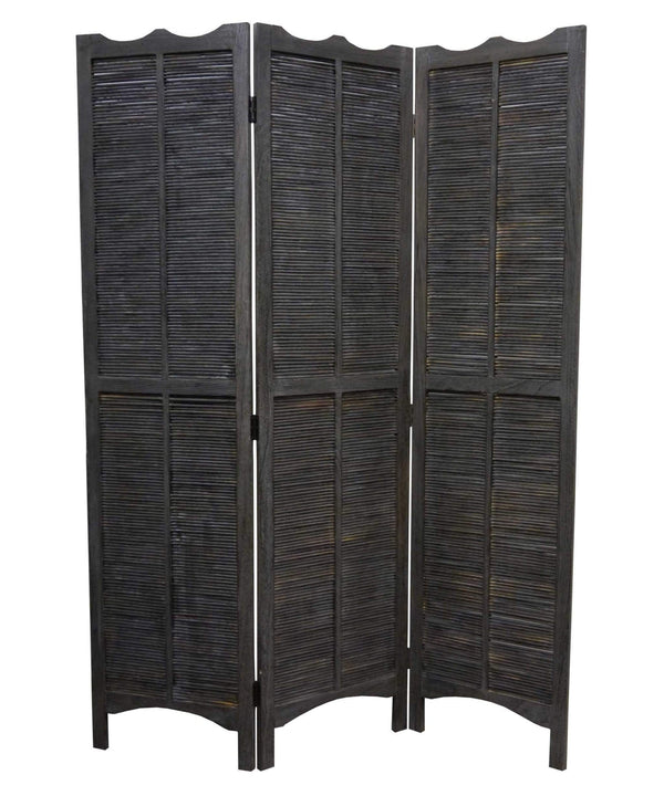 Screens Wood Screen Doors - 1" x 53" x 71" Charcoal, Wood - Screen HomeRoots