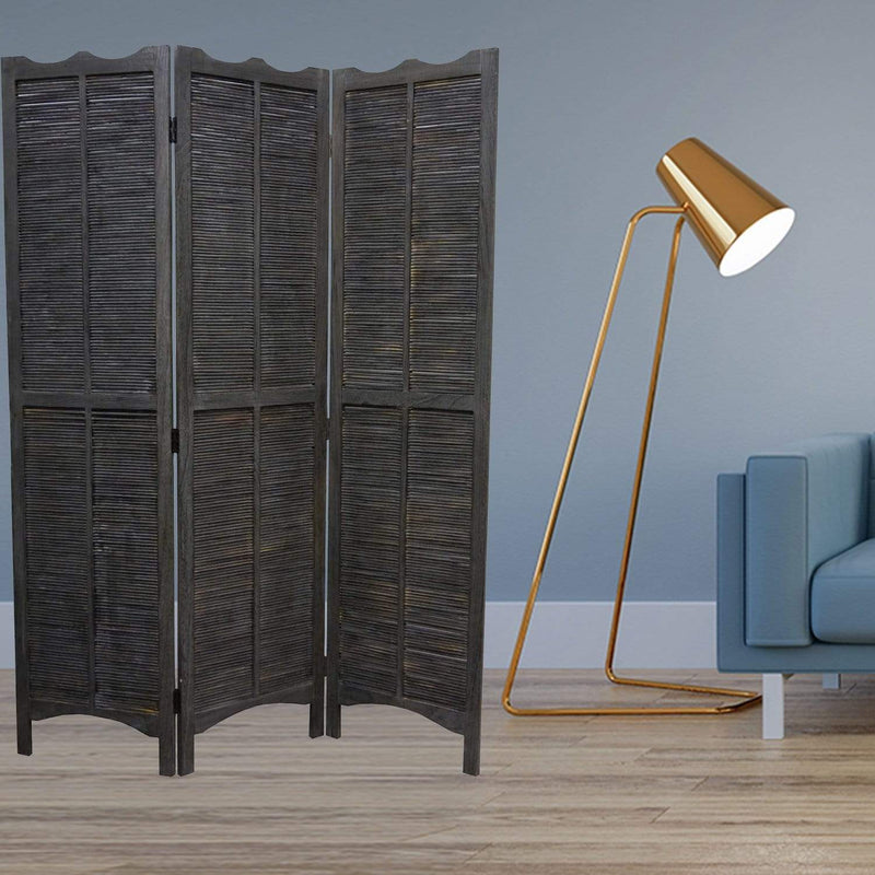 Screens Wood Screen Doors - 1" x 53" x 71" Charcoal, Wood - Screen HomeRoots