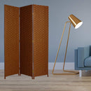 Screens Wood Screen Doors - 1" x 54" x 72" Dark Brown, Wood - 3 Panel Screen HomeRoots