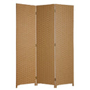 Screens Wood Screen Doors - 1" x 54" x 72" Light Brown, Wood - 3 Panel Screen HomeRoots