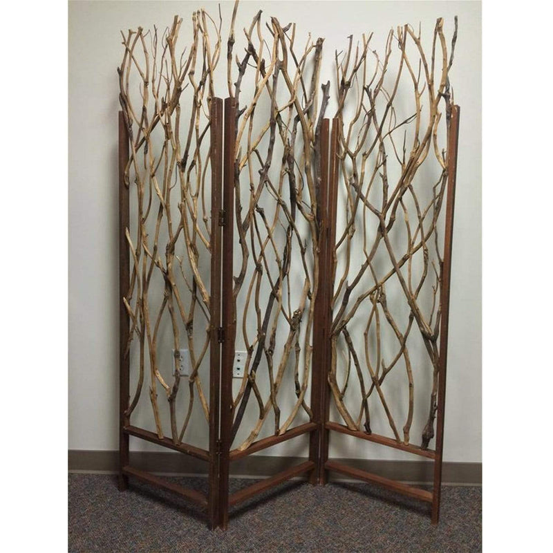 Screens Wood Screen Doors - 1" x 58" x 70" Brown, Wood Tree - Screen HomeRoots