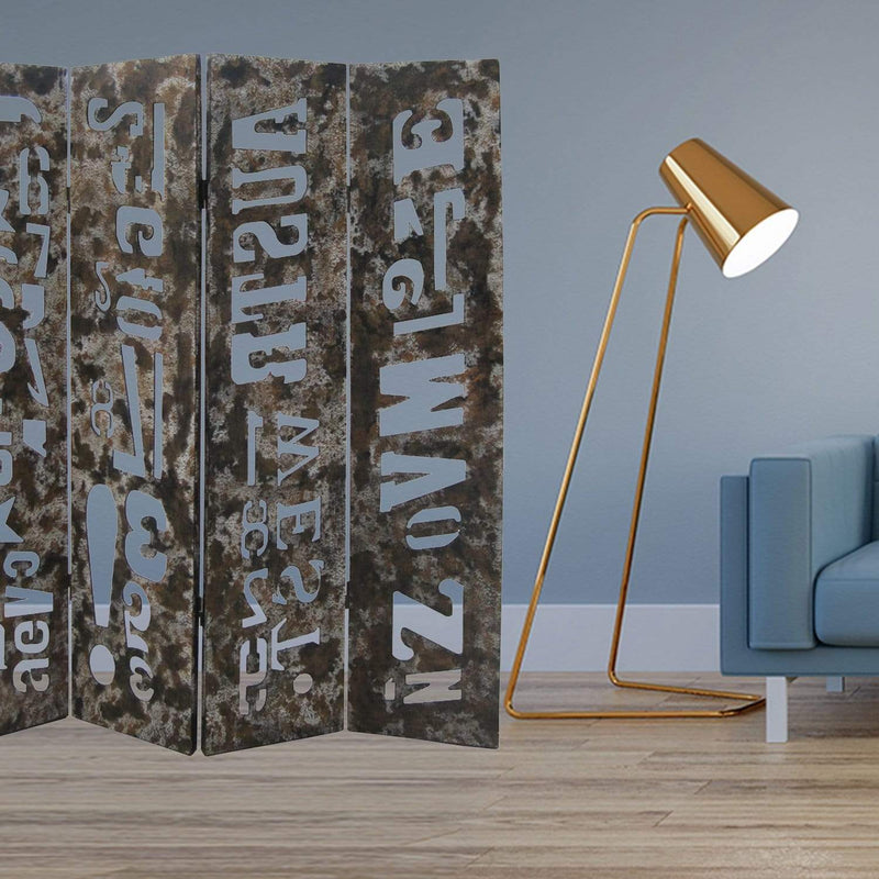 Screens Wood Screen Doors - 1" x 60" x 71" Brown, Distressed Wooden - Screen HomeRoots