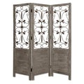 Screens Wood Screen Doors - 1" x 60" x 72" Gray, 3 Panel, Floor, Wood - Screen HomeRoots