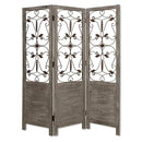 Screens Wood Screen Doors - 1" x 60" x 72" Gray, 3 Panel, Floor, Wood - Screen HomeRoots