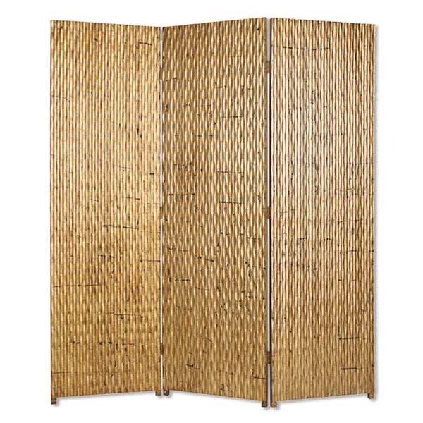 Screens Wood Screen Doors - 1" x 63" x 72" Gold, Wood, 3 Panel - Screen HomeRoots