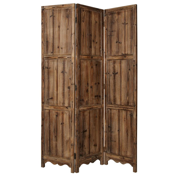 Screens Wood Screen Doors - 1" x 63" x 72" Natural, 3 panel, Wood, Fortress - Screen HomeRoots
