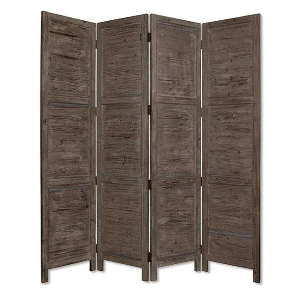 Screens Wood Screen Doors - 1" x 76" x 84" Gray, Wood- Screen HomeRoots