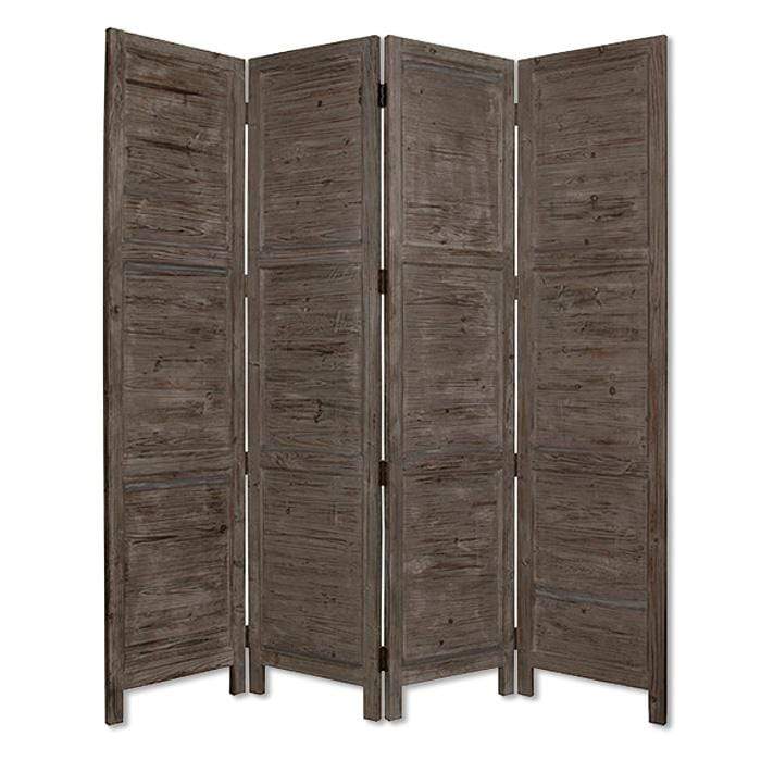 Screens Wood Screen Doors - 1" x 76" x 84" Gray, Wood- Screen HomeRoots