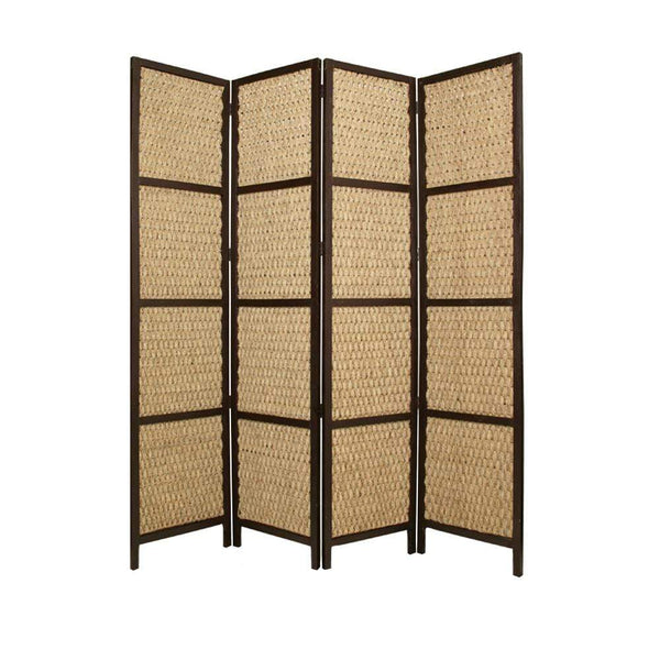 Screens Wood Screen Doors - 1" x 80" x 96" Brown, Wood, Braided Rope - Screen HomeRoots