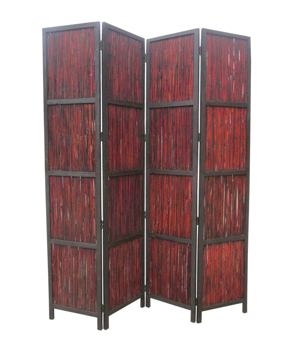 Screens Wood Screen Doors - 1" x 80" x 96" Cherry, 4 Panel, Wood - Screen HomeRoots