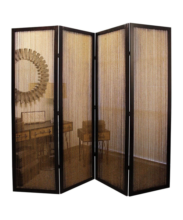 Screens Wood Screen Doors - 1" x 84" x 84" Brown, Wood, 3 Panel - Screen HomeRoots