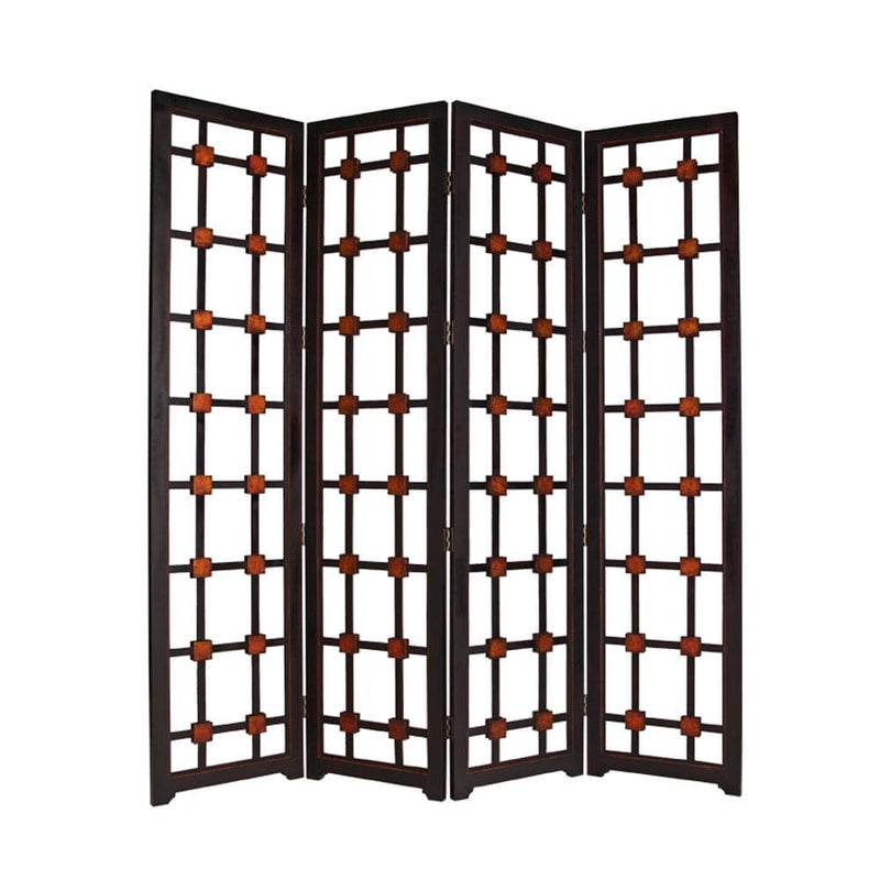 Screens Wood Screen Doors - 1" x 84" x 84" Brown, Wood - Screen HomeRoots