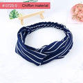 Scrunchies Woman Knotted Turban Hair Accessories for Girls Turban Elastic Hairband Head Wrap Striped  Hair Scrunchies W276 AExp