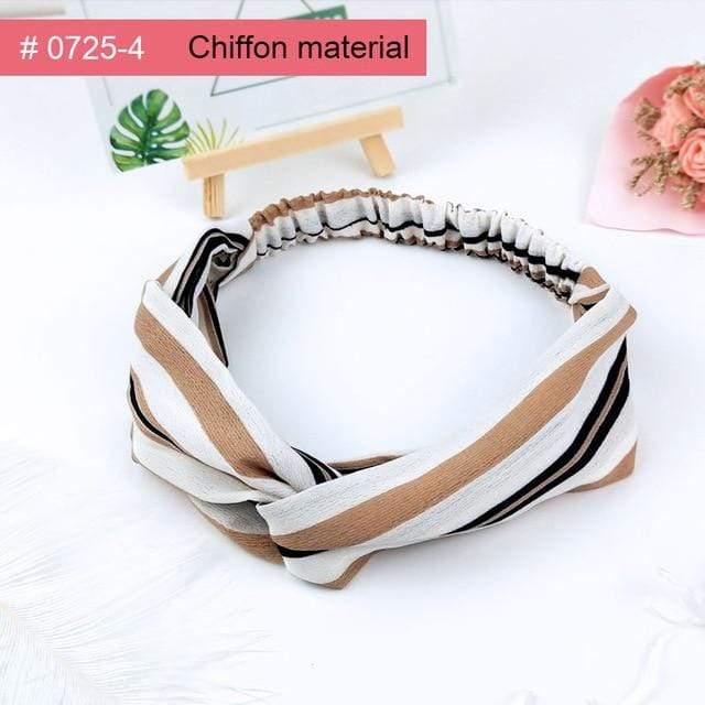 Scrunchies Woman Knotted Turban Hair Accessories for Girls Turban Elastic Hairband Head Wrap Striped  Hair Scrunchies W276 AExp