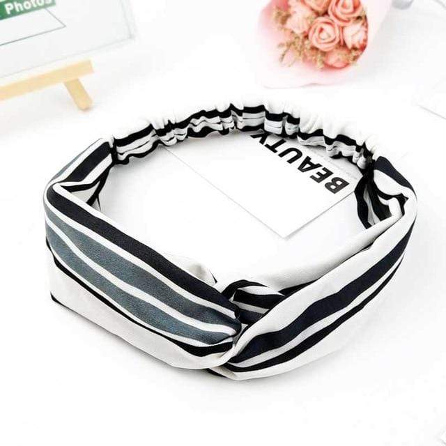 Scrunchies Woman Knotted Turban Hair Accessories for Girls Turban Elastic Hairband Head Wrap Striped  Hair Scrunchies W276 AExp