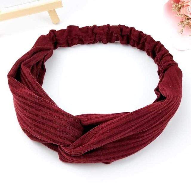 Scrunchies Woman Knotted Turban Hair Accessories for Girls Turban Elastic Hairband Head Wrap Striped  Hair Scrunchies W276 JadeMoghul Inc. 