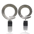 Sculptures Contemporary Sculpture - 3.75" x 12" x 16.5" Silver & Black, Marble, Large - Tail Sculpture HomeRoots