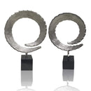 Sculptures Contemporary Sculpture - 3" x 10" x 15.5" Silver & Black/Small - Tail Sculpture HomeRoots