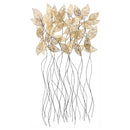 Sculptures Metal Sculpture - 23" X 40" X 5" Sculptured Leaves HomeRoots