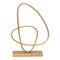 Sculptures Metal Sculpture - 9.75" X 3.5" X 13.5" Gold Metal Tabletop Sculpture HomeRoots
