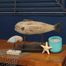 Sculptures Metal Sculpture - Wood Fish Table Top Sculpture HomeRoots