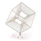 Sculptures Modern Sculpture - 10.4" X 12" X 14.2" Three Dimensional Silver Cube Sculpture Figurine HomeRoots