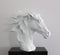 Sculptures Modern Sculpture - 11" White Polynesian Horse Head Sculpture HomeRoots