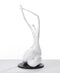 Sculptures Modern Sculpture - 24" White Lass Sculpture HomeRoots