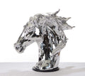 Sculptures Modern Sculpture - Modern Silver Horse Head Sculpture HomeRoots