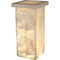 Sculptures Polyresin Pedestal With Embossed Leaf Design, Cream Benzara